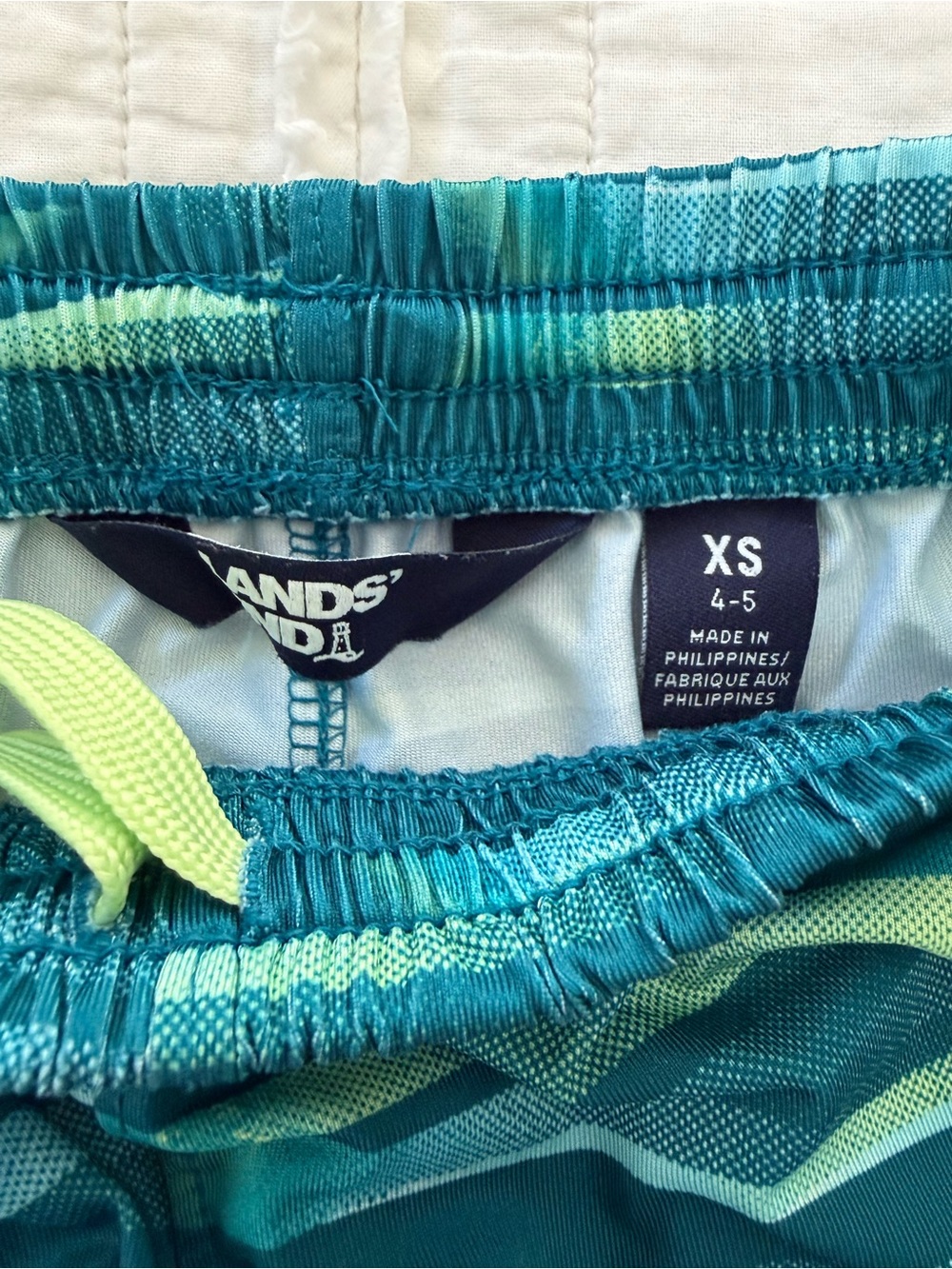 Lands' End Teal & Lime Boys' Shorts